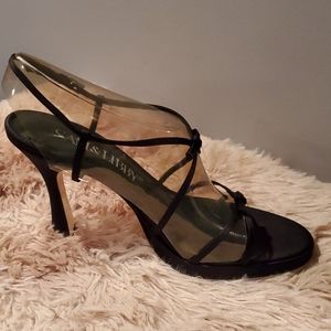 NIB Black Satin Heels